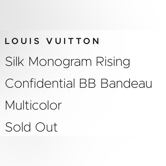 Louis Vuitton Silk Monogram Rising Confidential BB Bandeau EUC with box - Picture 3 of 7